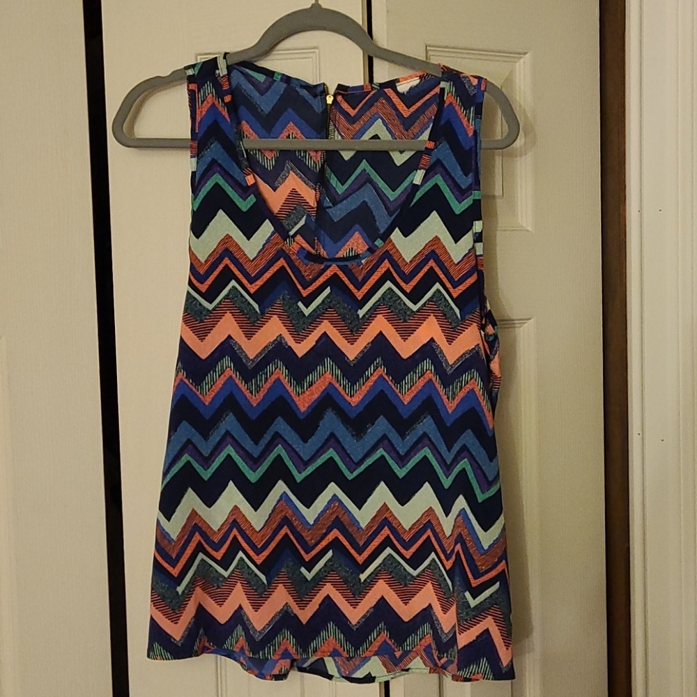 Aztec Back Zipper Shirt